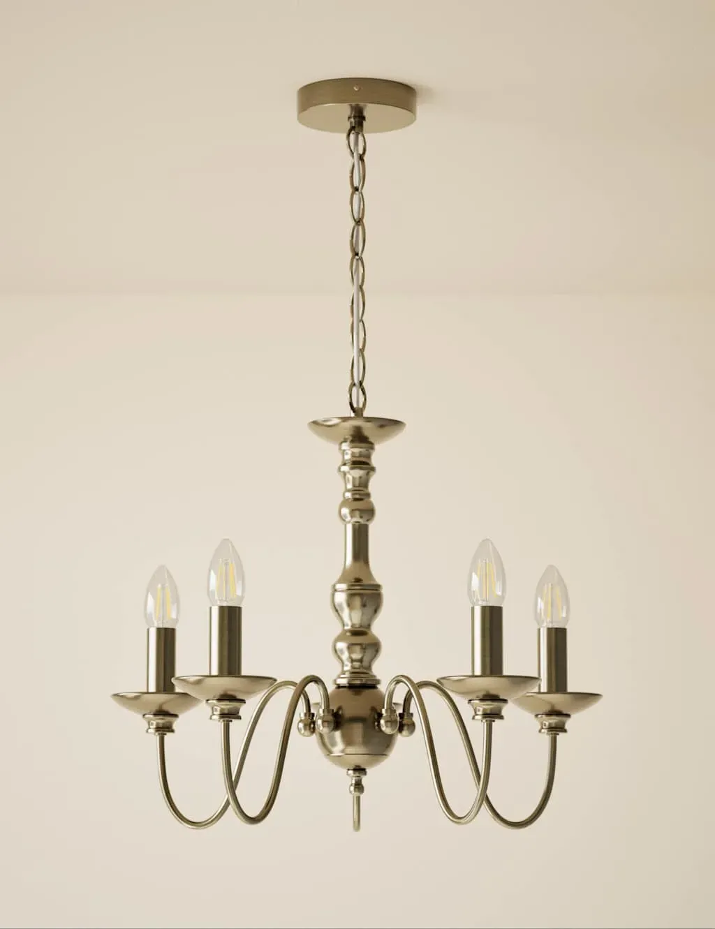 Bethany 5-Light Chandelier Flush Convert - Antique Brass product