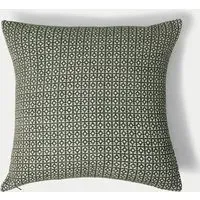 Circle Star Jacquard Cushion - Green alternate view