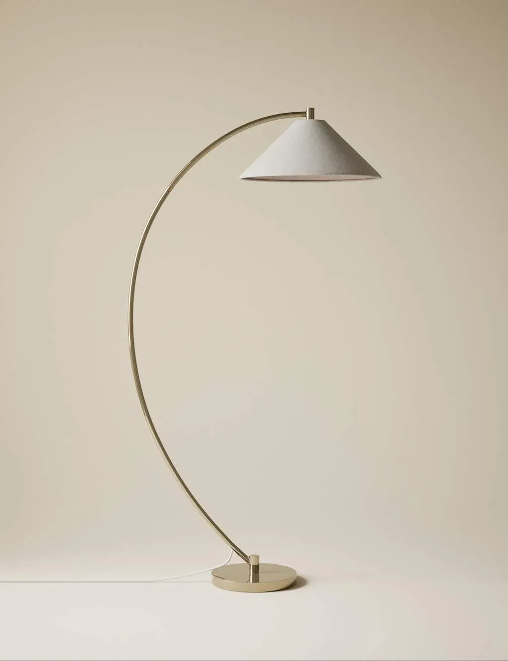 Andie Curved Floor Lamp - Antique Brass product