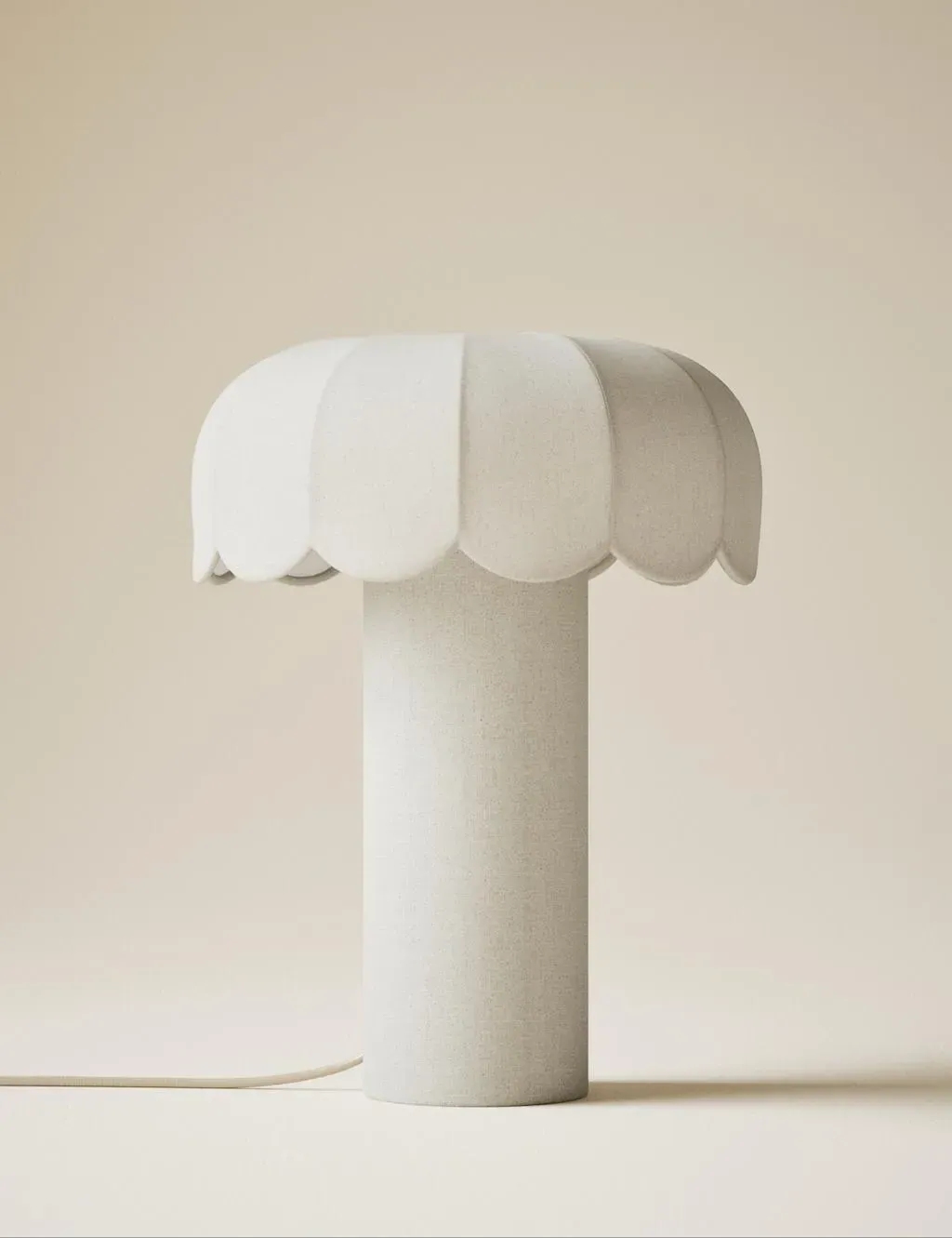 Skeletal Petal Dual Lit Table Lamp - Beige, Linen product
