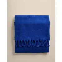 Faux Mohair Throw - Bright Blue alternate view