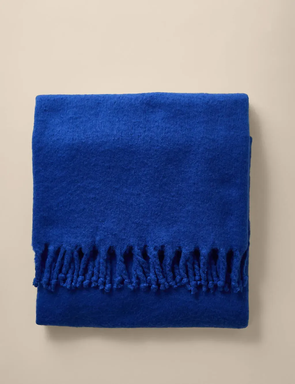 Faux Mohair Throw - Bright Blue product