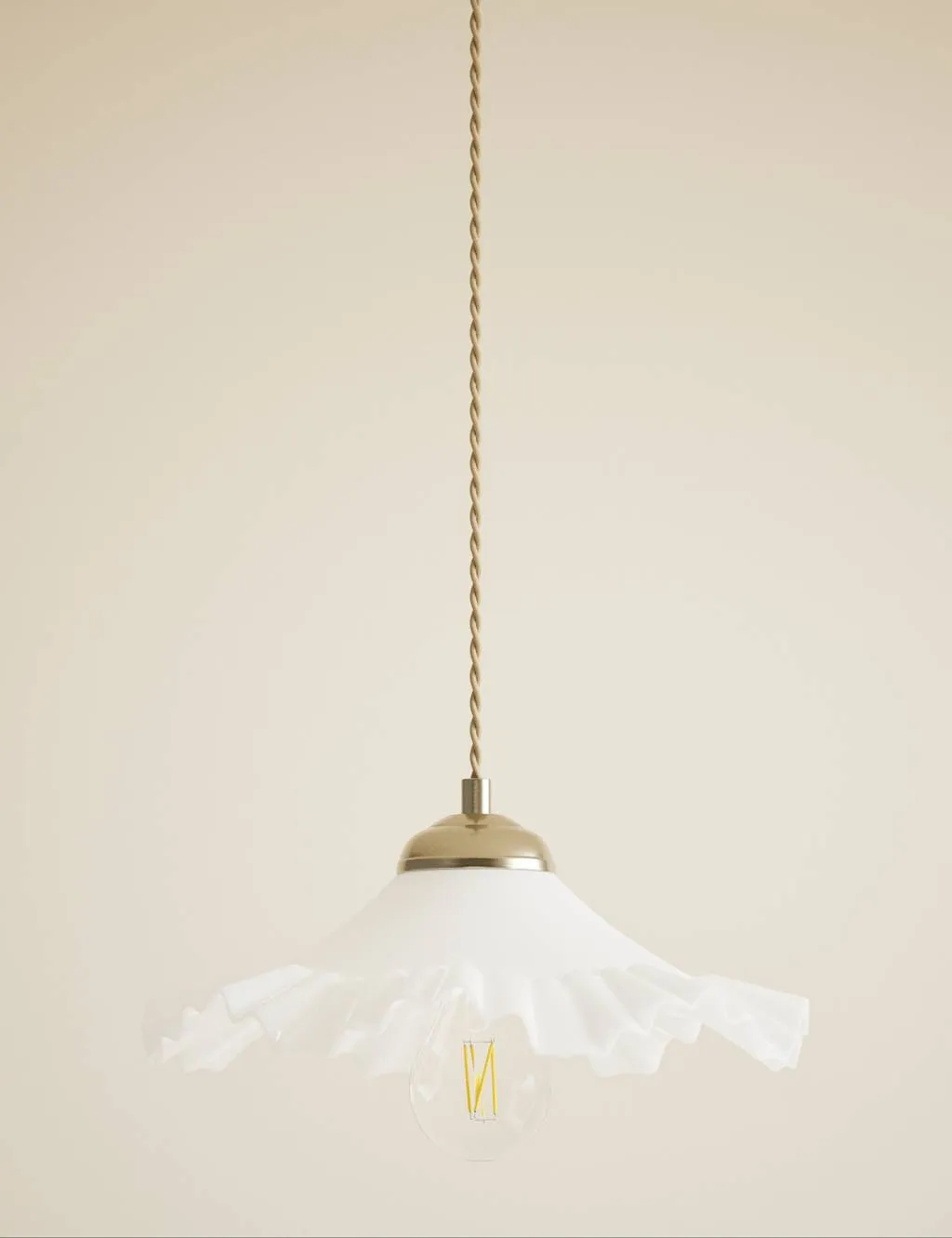Frill Pendant Ceiling Light - White, Glass product
