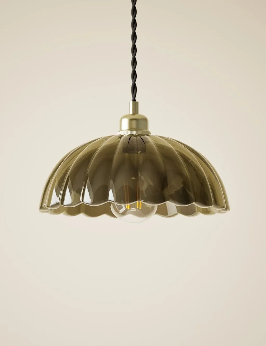 Glass Petal Easy Fit Light Shade - Green product