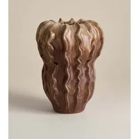 Reactive Glaze Harvest Ceramic Vase - Brown alternate view