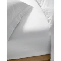 Deep Fitted Sheet - White, Egyptian Cotton alternate view