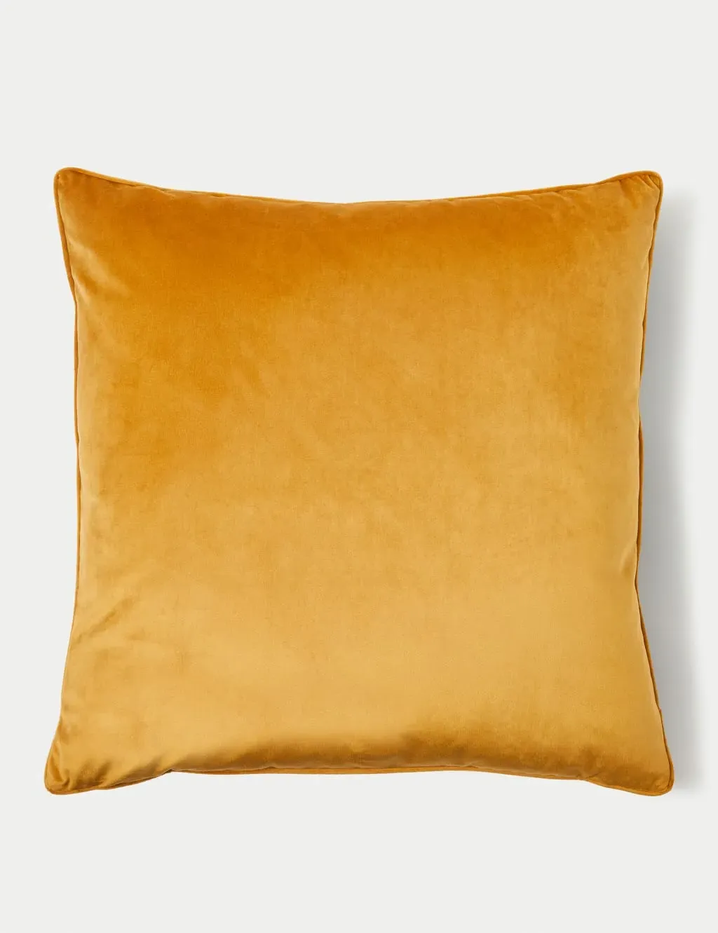 Velvet Piped Large Square Cushion - Ochre product
