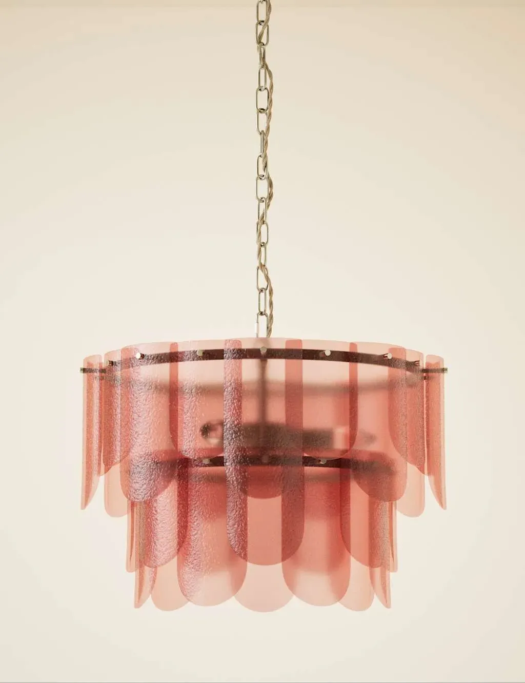 Glass Mottled Chandelier - Pink product