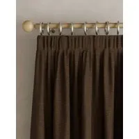 Pencil Pleat Blackout Thermal Curtains - Chocolate alternate view