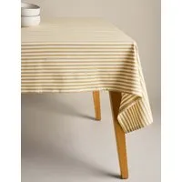 Rectangular Tablecloth Striped - Ochre, Cotton Linen alternate view
