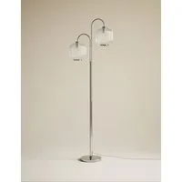 Amelia Ridged Dual Pendant Floor Lamp - Clear, Glass alternate view