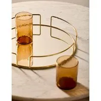 Mirrored Round Tray - Gold alternate view