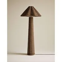 Wicker Scallop Flare Floor Lamp - Natural alternate view
