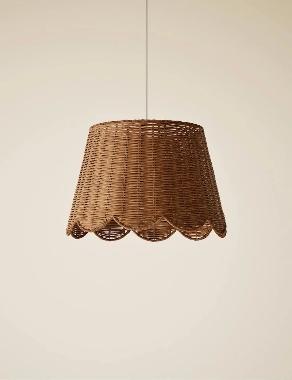 Wicker Scallop Lamp Shade - Brown product