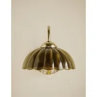 Glass Scallop Wall Light - Green alternate view
