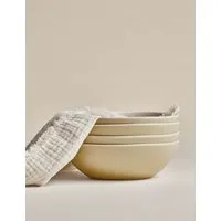 Set of 4 Linen Reactive Picnic Cereal Bowls - Natural, Melamine alternate view