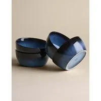 Set of 4 Amberley Cereal Bowls with Reactive Glaze - Navy, Stoneware alternate view