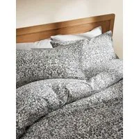 Pure Cotton Mirrored Floral Bedding Set - Grey Mix alternate view