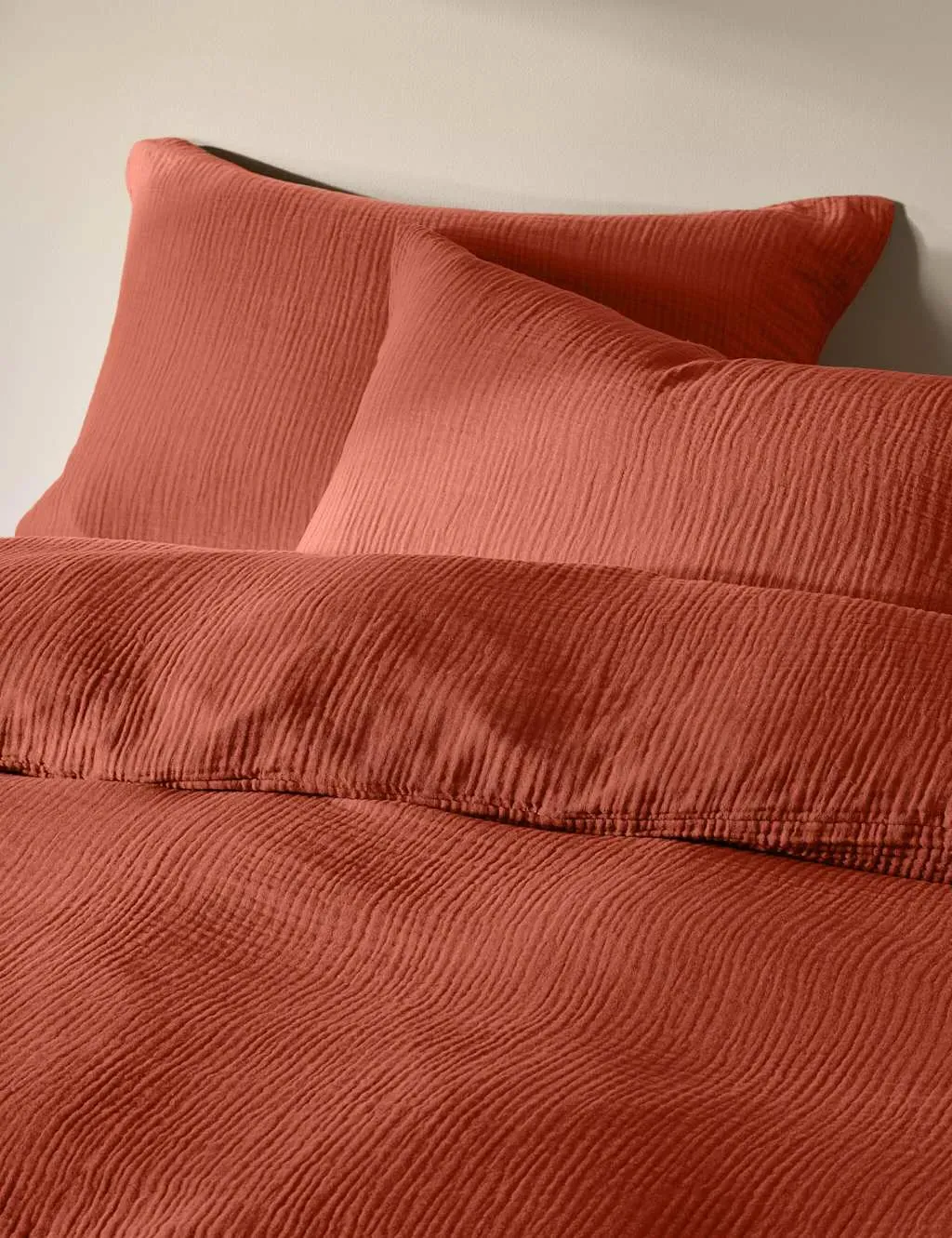 Pure Cotton Muslin Bedding Set - Rust product