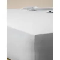 Cotton Blend Non-Iron Fitted Sheet - Silver Grey alternate view