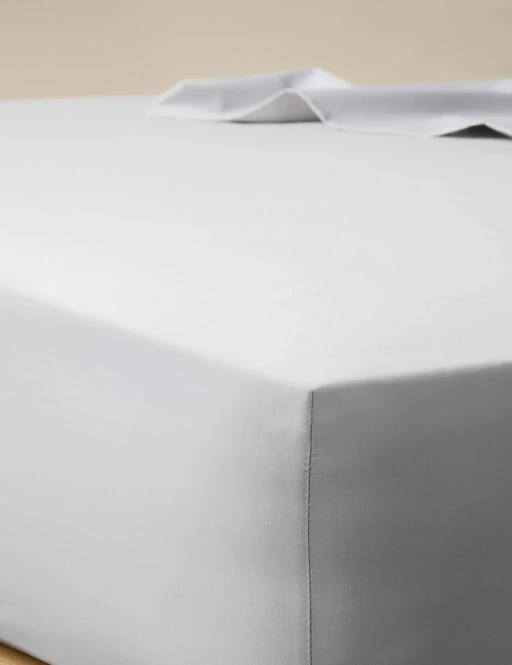 Cotton Blend Non-Iron Fitted Sheet - Silver Grey product