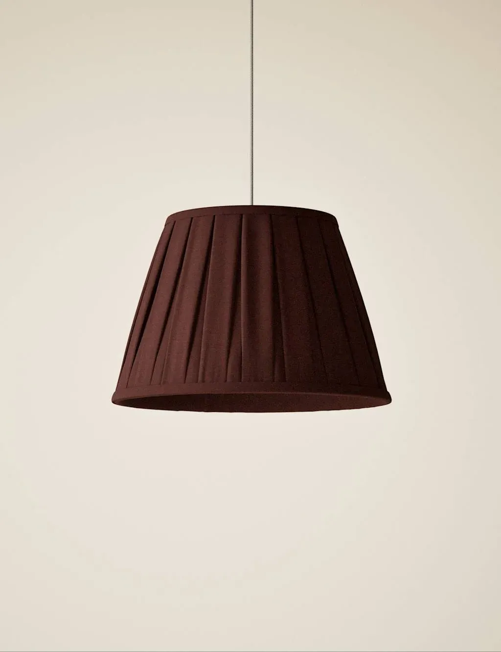 Wide Pleated Lamp Shade - Red, Fabric product