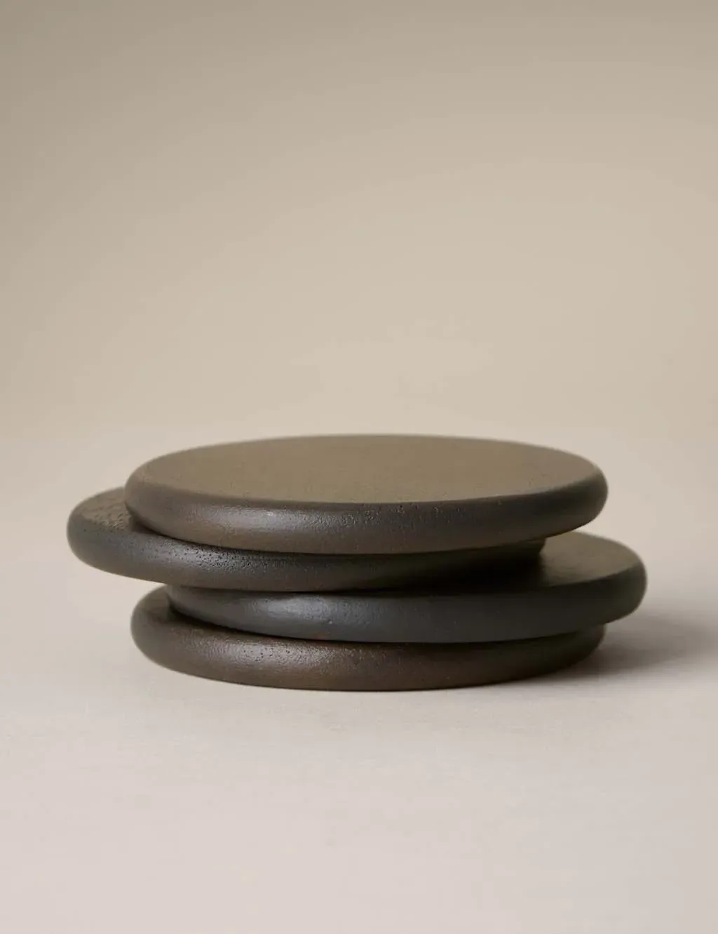 Cosy Retreat Set of 4 Round Wooden Coasters - Natural product