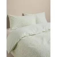 Cotton Blend Sprig Bedding Set - Green Mix alternate view