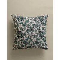 Cotton Rich Floral Cushion - Blue Mix alternate view