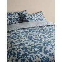 Cotton Rich Floral Reversible Bedding Set - Slate Blue alternate view