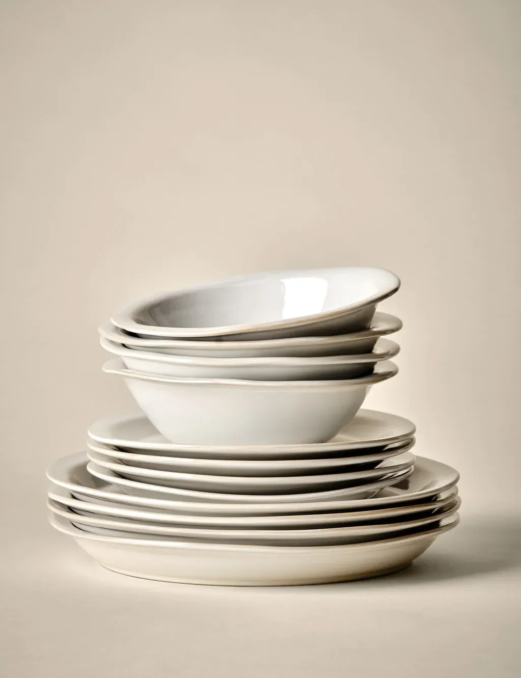 Country Collection 12-Piece Dinner Set - Natural, Stoneware product