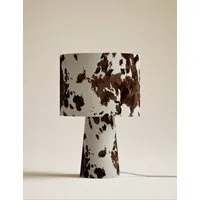 Cow Print Drum Shade Table Lamp - Multi alternate view