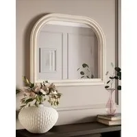 Daphne Curved Mantel Mirror - White, Resin alternate view