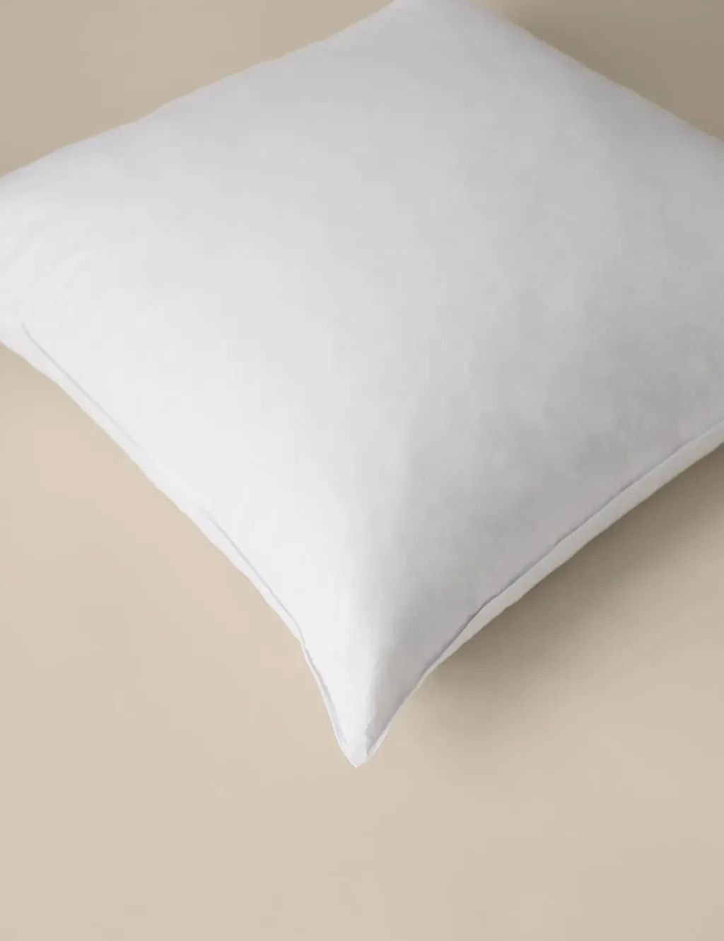 Duck Feather & Down Square Pillow - White, Cotton product