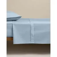 Egyptian Cotton 230 Thread Count Flat Sheet - Dusty Blue alternate view