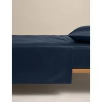 Egyptian Cotton 400 Thread Count Silky Flat Sheet - Navy alternate view