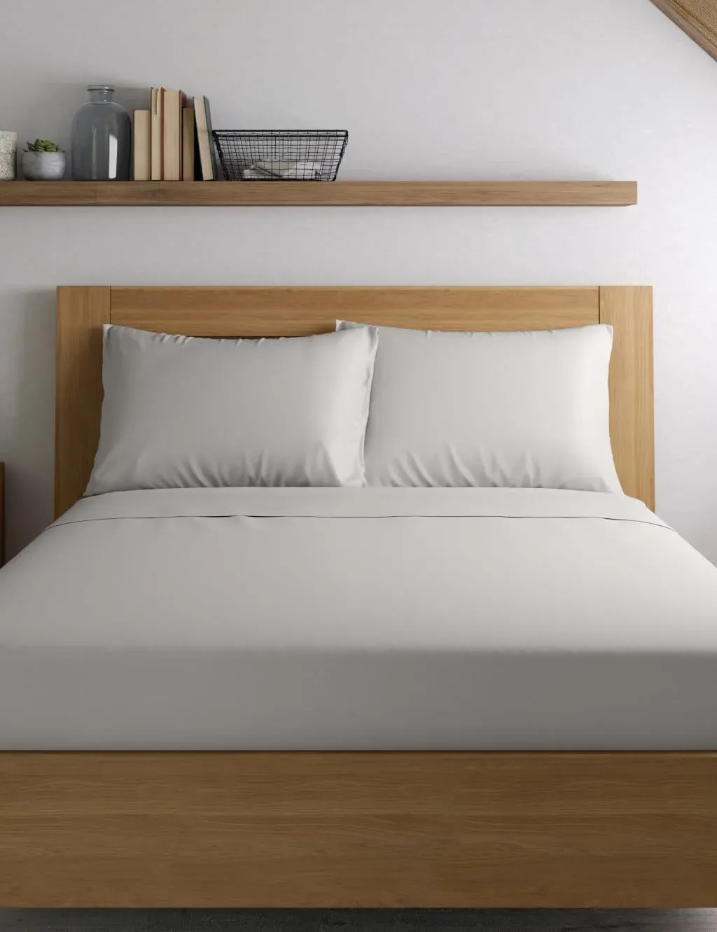 Egyptian Cotton Sateen 400 Thread Count Pillowcase - Pearl Grey product