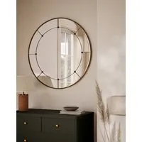 Eliza Round Hanging Mirror - Antique Brass, Metal alternate view