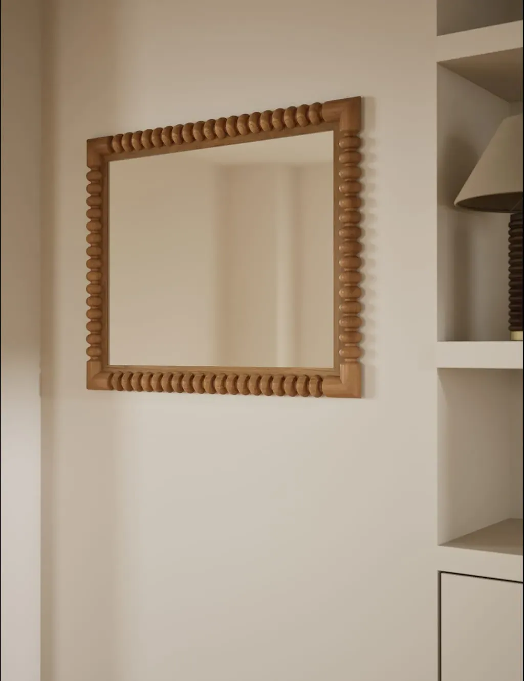 Evelyn Rectangular Wall Mirror - Natural, Wood product