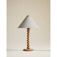 Evelyn Wooden Bobbin Table Lamp - Wood alternate view