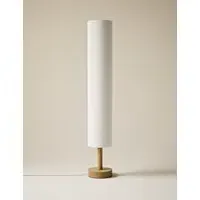 Fabric Cylinder Shade Wood Base Floor Lamp - Natural alternate view