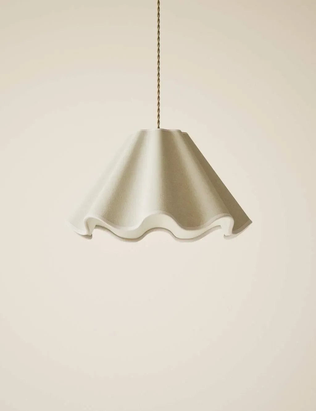 Fabric Wave Scallop Lampshade - Pink product