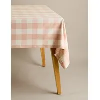 Gingham Tablecloth - Blush Pink, Cotton alternate view