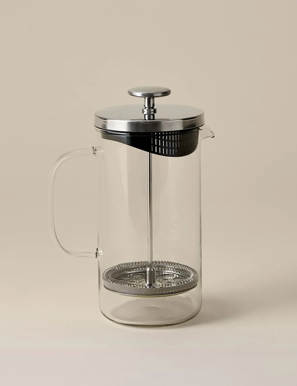 Glass 8 Cup Cafetiere - Silver product
