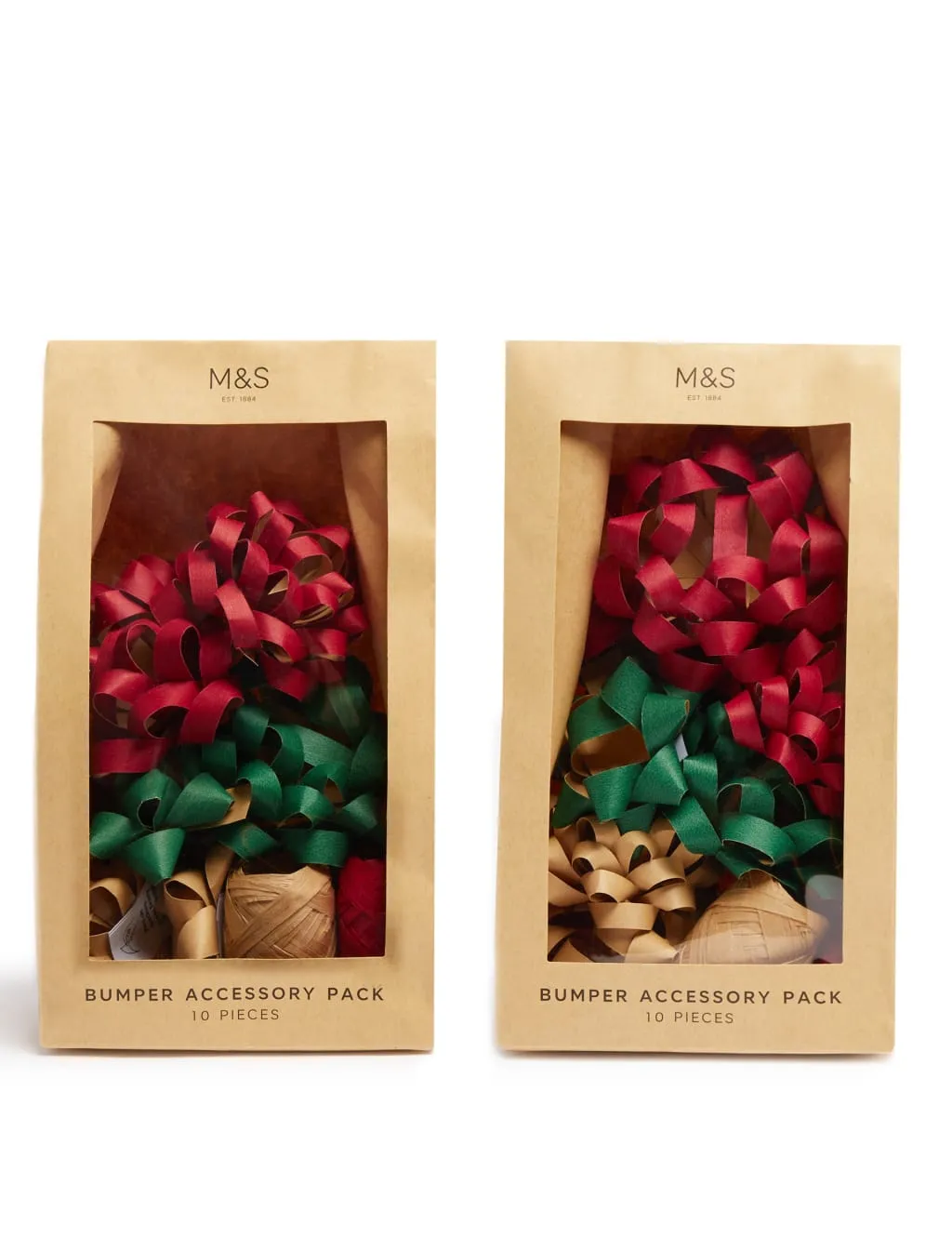 Green & Red Christmas Wrapping Accessory Twin Pack - 20 Pieces product
