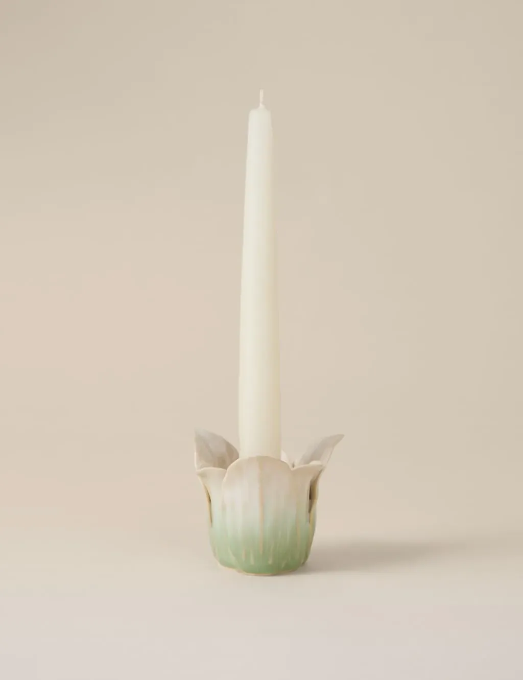 Handkerchief Petal Candle Holder - Multi, Ceramic product