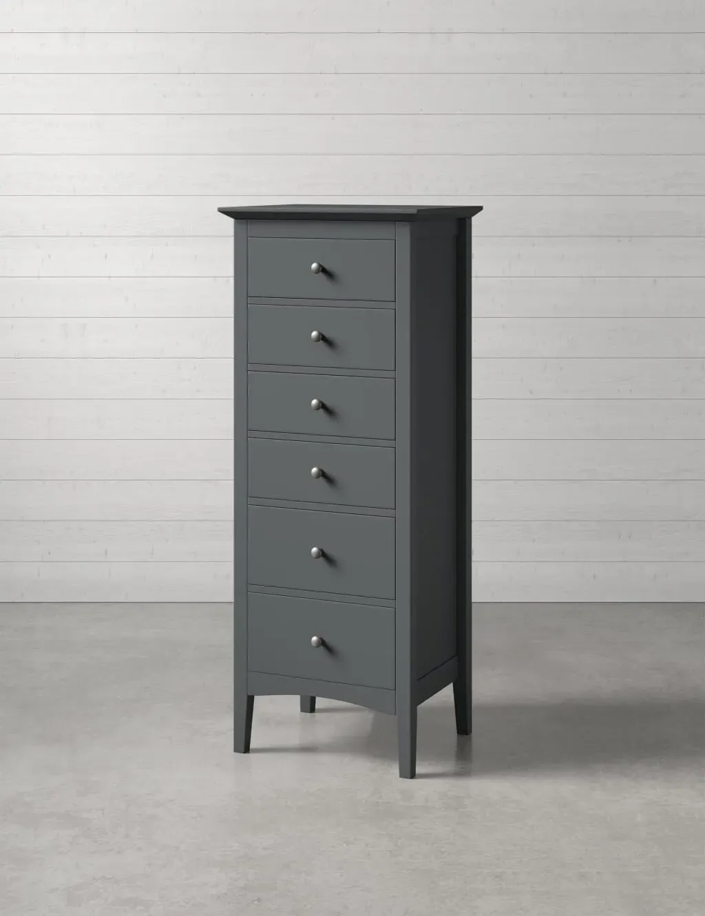 Hastings Tall 6 Drawer Chest - Dark Grey product
