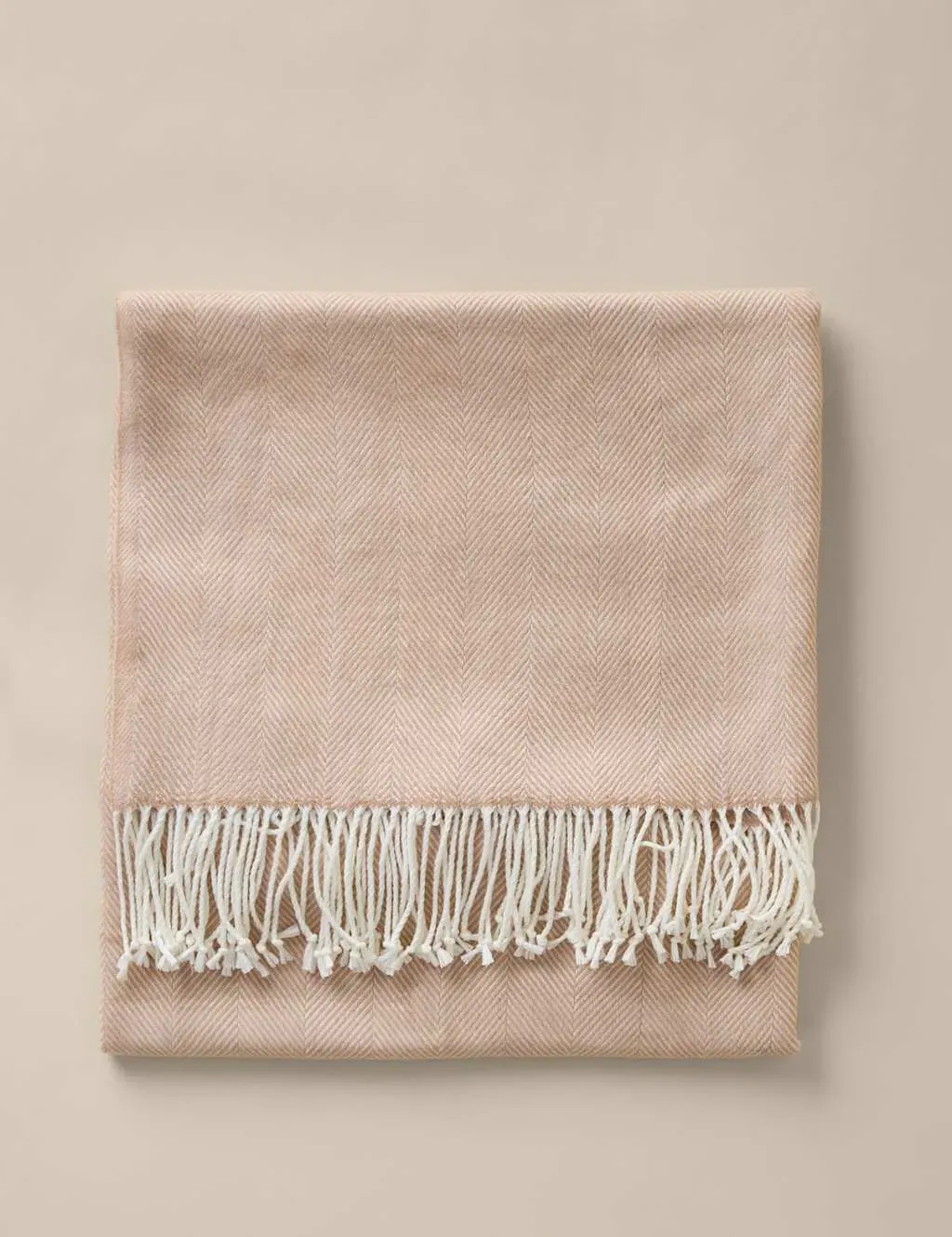 Herringbone Throw with Tassels - Neutral product