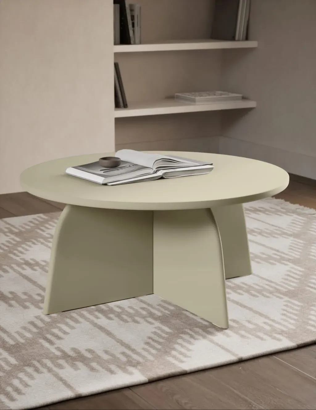 Hive Round Coffee Table - Pebble, Wood product
