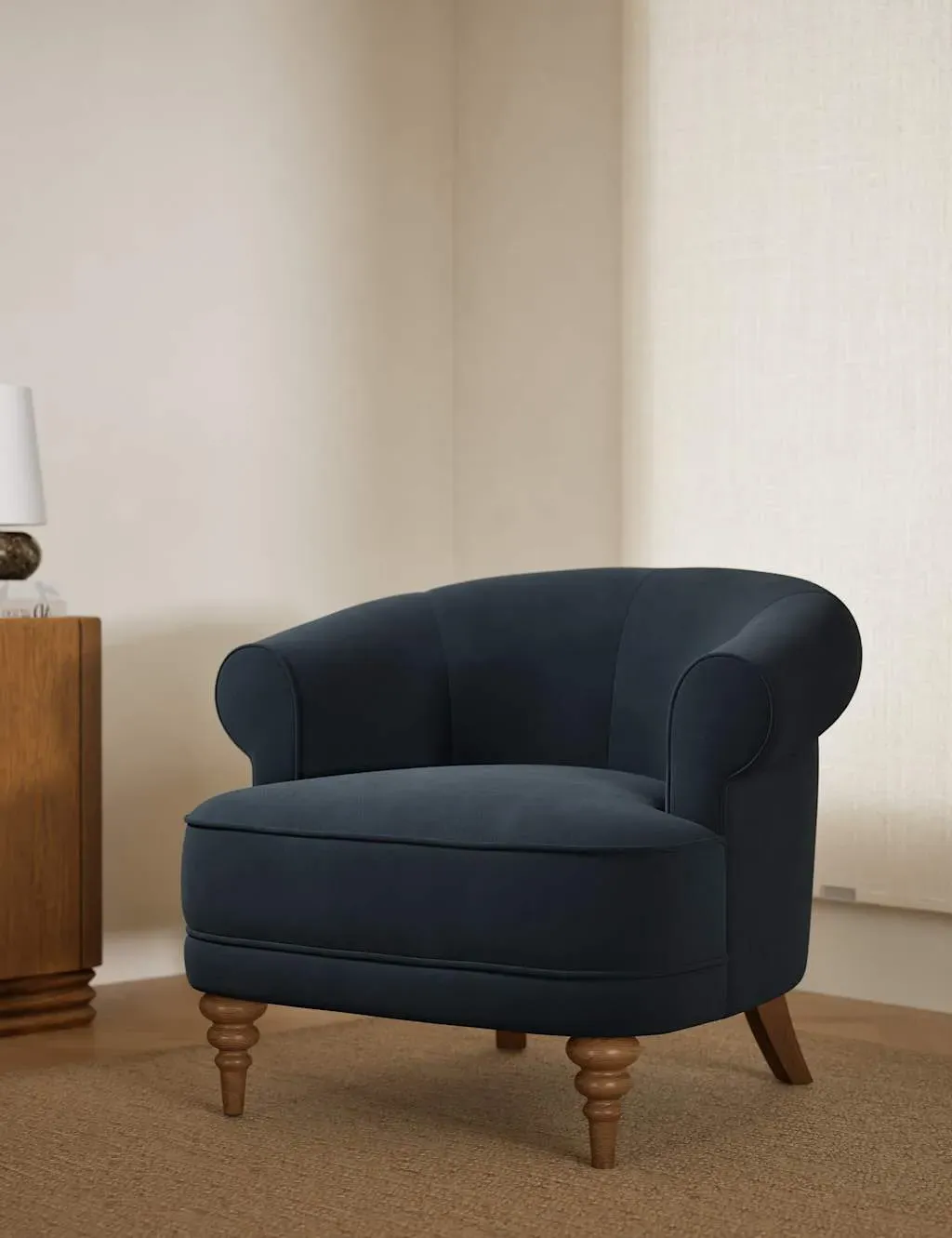 Joan Velvet Accent Chair - Midnight Navy product